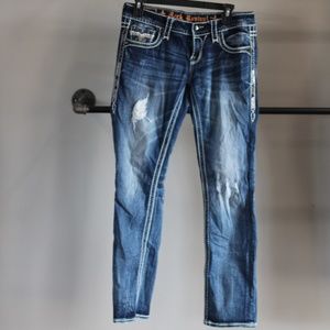 Rock Revival blue jeans, size 27, straight leg